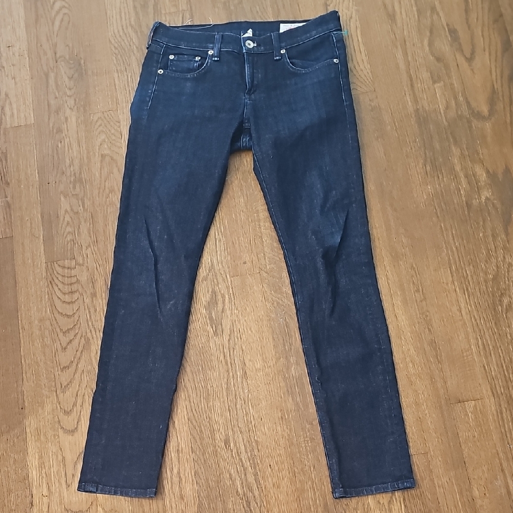 Rag & Bone Indigo Blue Denim Jeans Lux Old Money Rich Soft Comfy Sz 26 Bohemian